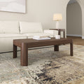 2400507001-008 : Coffee Table Modern Rounded Rectangular Coffee Table (48in x 24in / 1220mm x 610mm), Walnut