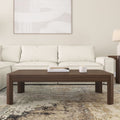 2400508001-008 : Coffee Table Modern Rounded Rectangular Coffee Table (54in x 24in / 1370mm x 610mm), Walnut