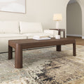 2400508001-008 : Coffee Table Modern Rounded Rectangular Coffee Table (54in x 24in / 1370mm x 610mm), Walnut