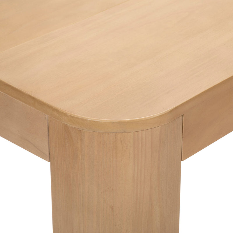 2400508001-010 : Coffee Table Modern Rounded Rectangular Coffee Table (54in x 24in / 1370mm x 610mm), Blonde