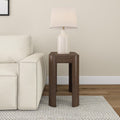 2400514000-008 : Side Table Modern Rounded Rectangular Side Table (25in x 15in / 630mm x 375mm), Walnut