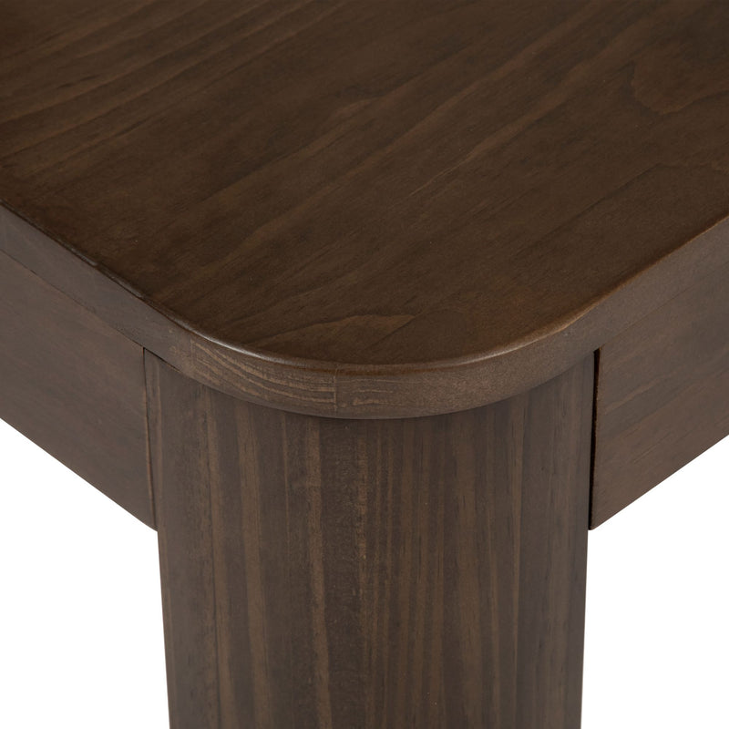 2400514000-008 : Side Table Modern Rounded Rectangular Side Table (25in x 15in / 630mm x 375mm), Walnut