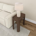2400514000-008 : Side Table Modern Rounded Rectangular Side Table (25in x 15in / 630mm x 375mm), Walnut