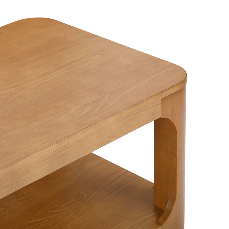 2400515000-007 : Coffee Table Forma Rectangular Coffee Table with Shelf (40in x 20in / 1020mm x 510mm), Pecan