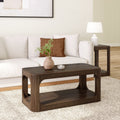 2400515000-008 : Coffee Table Forma Rectangular Coffee Table with Shelf (40in x 20in / 1020mm x 510mm), Walnut