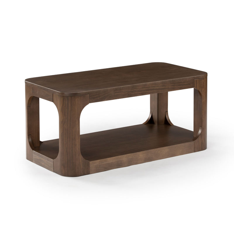 2400515000-008 : Coffee Table Forma Rectangular Coffee Table with Shelf (40in x 20in / 1020mm x 510mm), Walnut