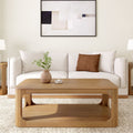 2400517000-007 : Coffee Table Forma Rectangular Coffee Table with Shelf (48in x 24in / 1220mm x 610mm), Pecan