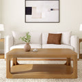 2400518000-007 : Coffee Table Forma Rectangular Coffee Table with Shelf (54in x 24in / 1370mm x 610mm), Pecan
