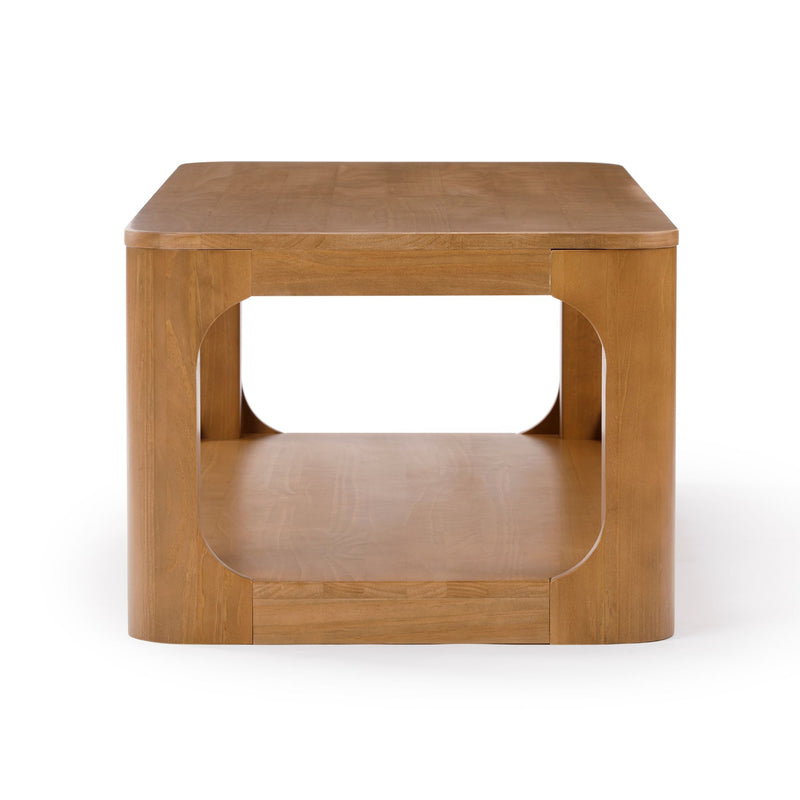 2400518000-007 : Coffee Table Forma Rectangular Coffee Table with Shelf (54in x 24in / 1370mm x 610mm), Pecan