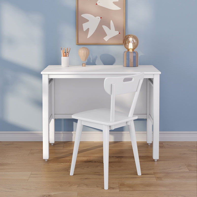 2433-002 : Desk Maxtrix Study Desk w/ Legs, White
