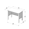 2433-002 : Desk Maxtrix Study Desk w/ Legs, White