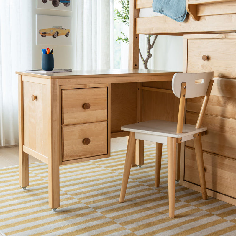 2445-001 : Desk Small 2 Drawer Desk, Natural