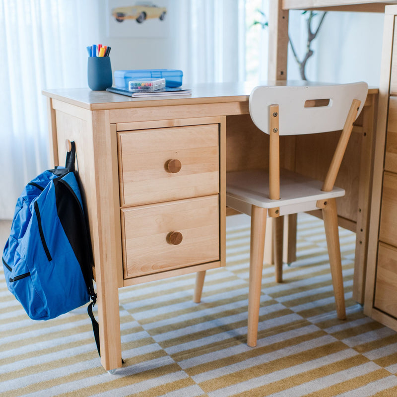 2445-001 : Desk Small 2 Drawer Desk, Natural