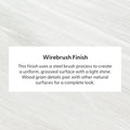 2700301000-192 : Dining Table Modern Solid Wood Dining Table, White Wirebrush