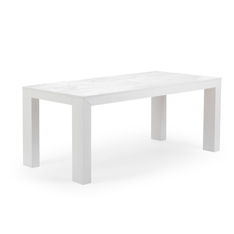 2700301000-192 : Dining Table Modern Solid Wood Dining Table, White Wirebrush