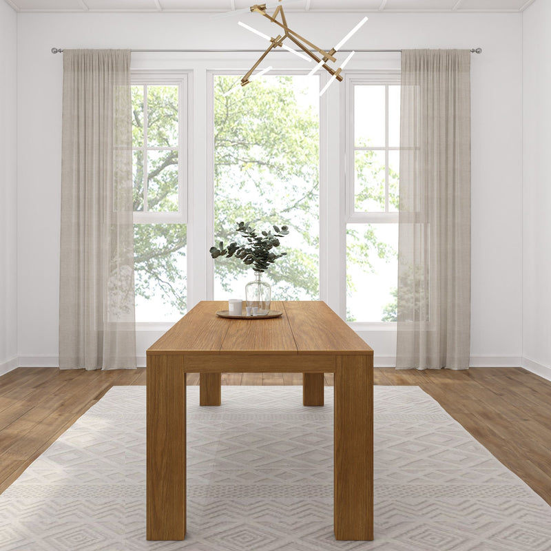 2700303000-197 : Dining Table Modern Rectangular Dining Table (94in / 2388mm), Pecan Wirebrush