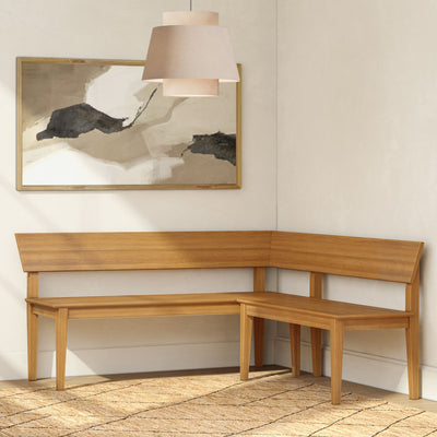 2700336000-007 : Dining Bench Risa Corner Bench (64in x 64in / 1620mm x 1620mm), Pecan