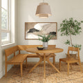 2700336000-007 : Dining Bench Risa Corner Bench (64in x 64in / 1620mm x 1620mm), Pecan