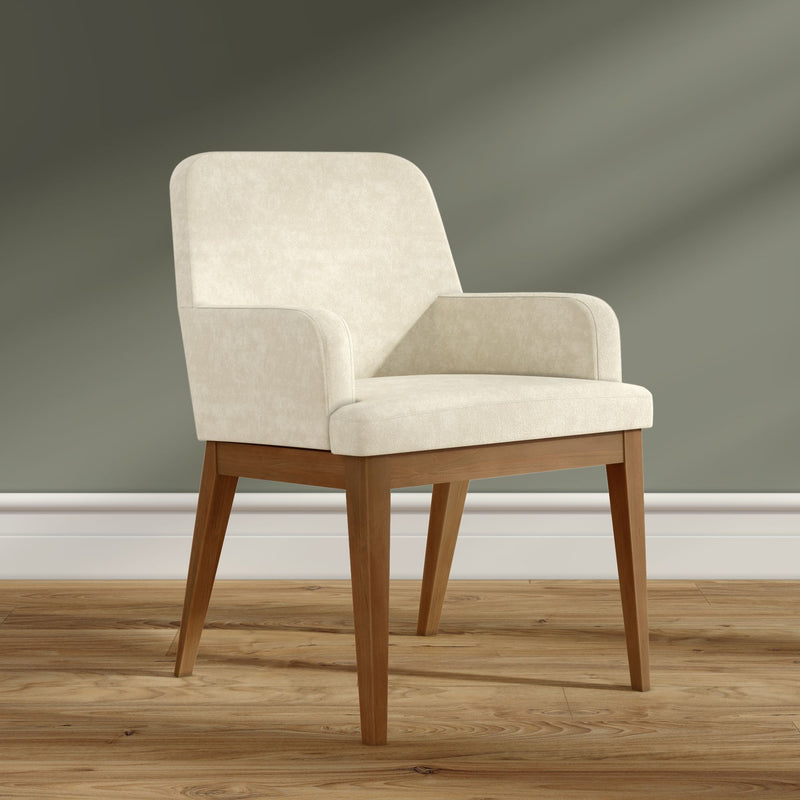 2700380200-901 : Dining Chair Ernesto Dining Chair, Pecan w/Cream Microsuede (TT247-02)