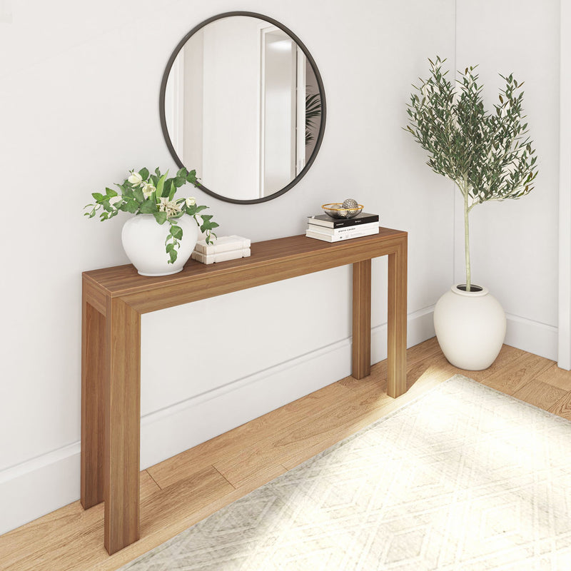 2700402000-007 : Console Table Modern Console Table (56in / 1420mm), Pecan