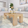 2700505001-150 : Coffee Table Modern Rectangular Coffee Table (40in x 20in / 1020mm x 510mm), Blonde Wirebrush