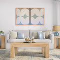 2700505001-150 : Coffee Table Modern Rectangular Coffee Table (40in x 20in / 1020mm x 510mm), Blonde Wirebrush