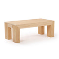 2700505001-150 : Coffee Table Modern Rectangular Coffee Table (40in x 20in / 1020mm x 510mm), Blonde Wirebrush