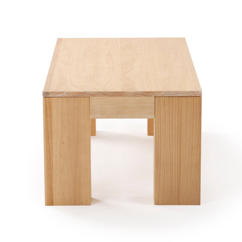 2700505001-150 : Coffee Table Modern Rectangular Coffee Table (40in x 20in / 1020mm x 510mm), Blonde Wirebrush