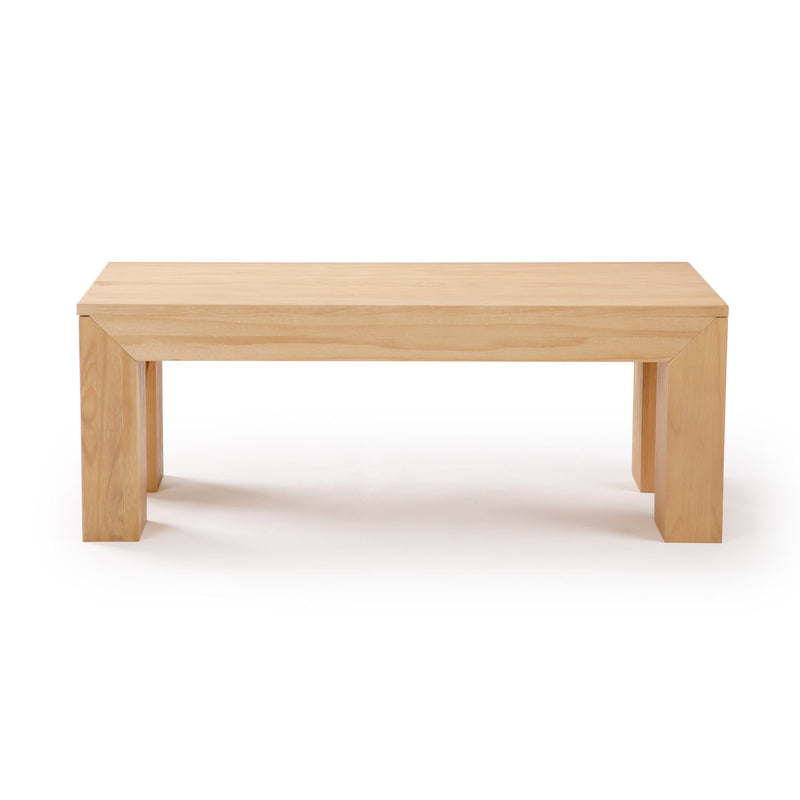 2700505001-150 : Coffee Table Modern Rectangular Coffee Table (40in x 20in / 1020mm x 510mm), Blonde Wirebrush
