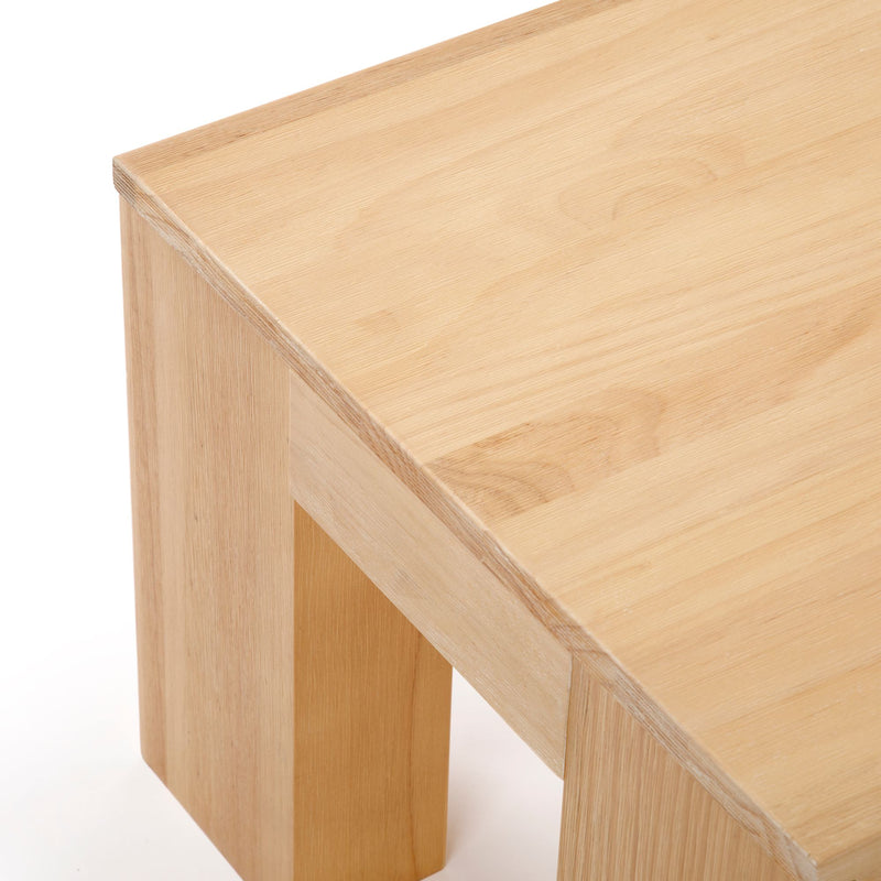 2700505001-150 : Coffee Table Modern Rectangular Coffee Table (40in x 20in / 1020mm x 510mm), Blonde Wirebrush