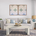 2700505001-153 : Coffee Table Modern Rectangular Coffee Table (40in x 20in / 1020mm x 510mm), White Sand Wirebrush