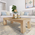 2700507001-150 : Coffee Table Modern Rectangular Coffee Table (48in x 24in / 1220mm x 610mm), Blonde Wirebrush