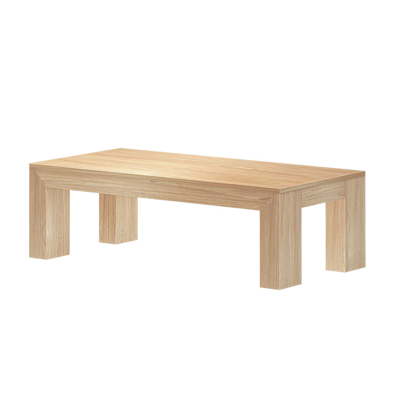 2700507001-150 : Coffee Table Modern Rectangular Coffee Table (48in x 24in / 1220mm x 610mm), Blonde Wirebrush