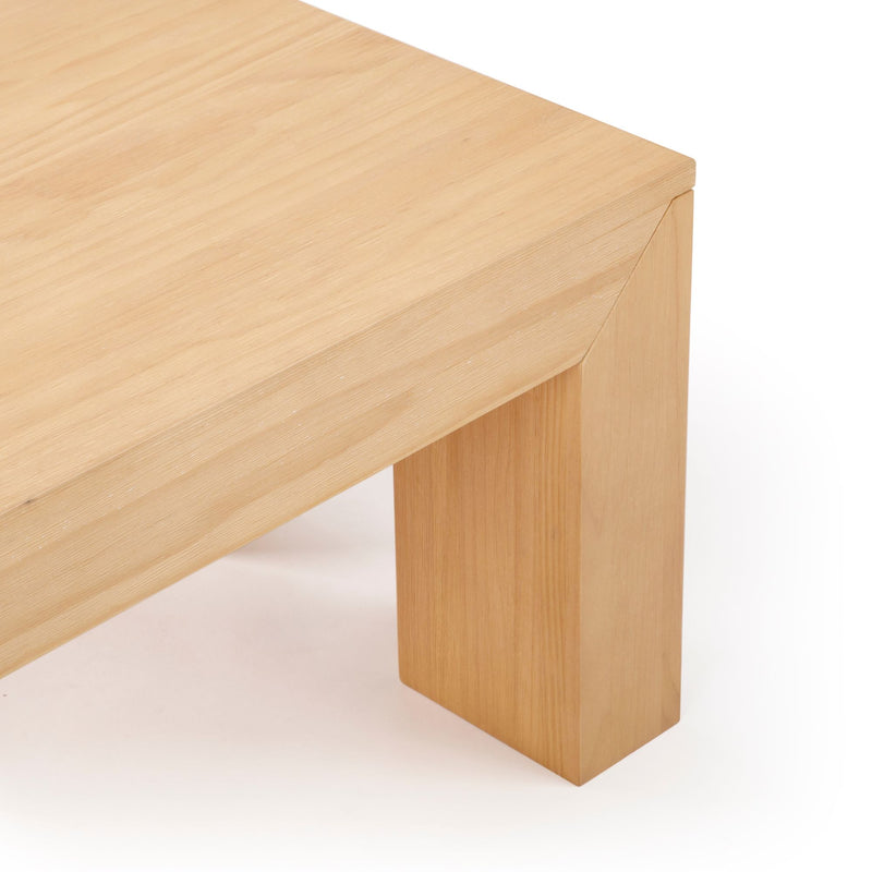 2700507001-150 : Coffee Table Modern Rectangular Coffee Table (48in x 24in / 1220mm x 610mm), Blonde Wirebrush