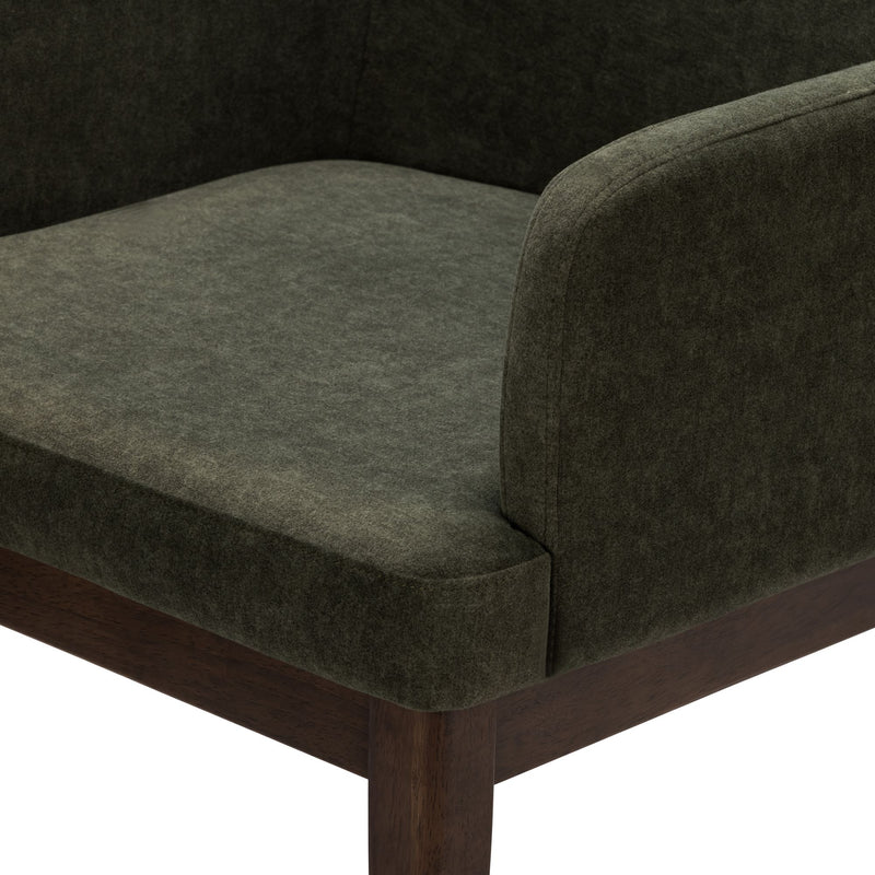 2720380200-902 : Dining Chair Ernesto Dining Chair (2 pack), Walnut w/ Moss Microsuede (TT247-08)