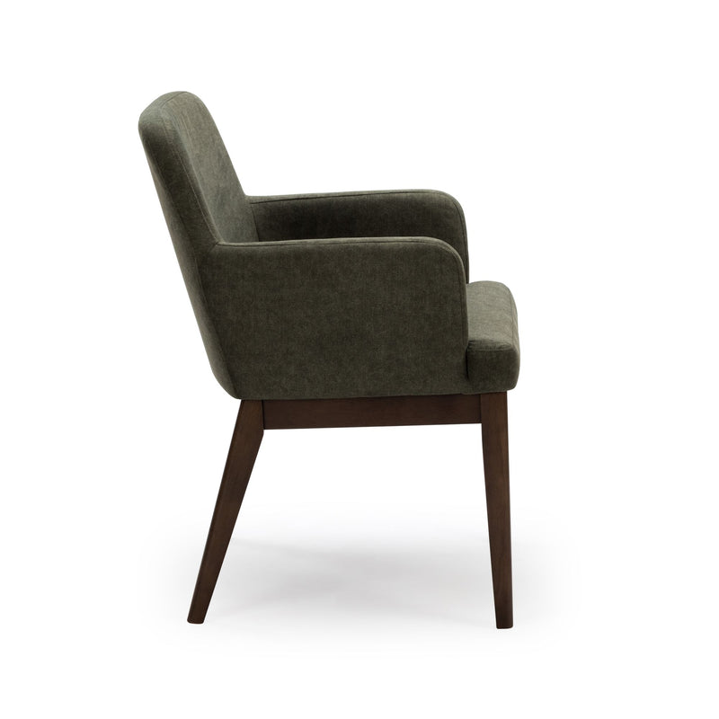 2720380200-902 : Dining Chair Ernesto Dining Chair (2 pack), Walnut w/ Moss Microsuede (TT247-08)