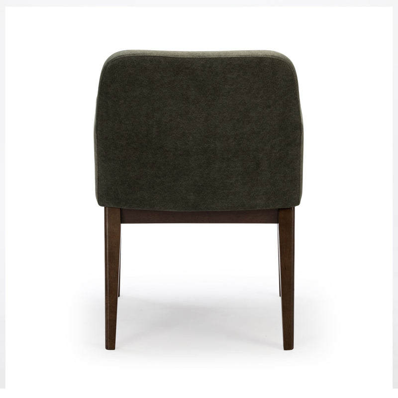 2720380200-902 : Dining Chair Ernesto Dining Chair (2 pack), Walnut w/ Moss Microsuede (TT247-08)
