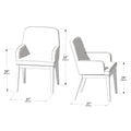2720380200-902 : Dining Chair Ernesto Dining Chair (2 pack), Walnut w/ Moss Microsuede (TT247-08)