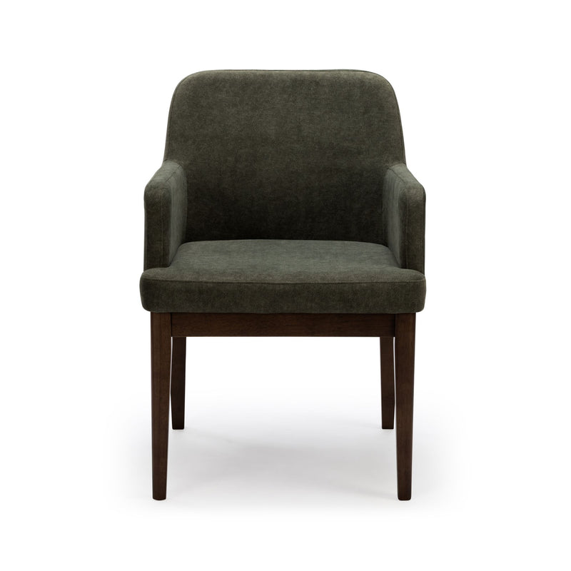 2720380200-902 : Dining Chair Ernesto Dining Chair (2 pack), Walnut w/ Moss Microsuede (TT247-08)
