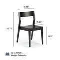 2740320000-170 : Dining Chair Modern Dining Chair 4-Pack, Black
