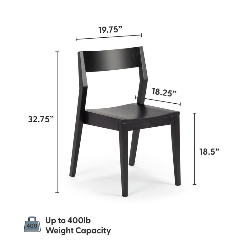 2740320000-170 : Dining Chair Modern Dining Chair 4-Pack, Black