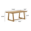 2800301000-150 : Dining Table Classic Rectangular Dining Room Table (72in / 1830mm), Blonde Wirebrush