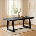 2800301000-190 : Dining Table Classic Rectangular Dining Room Table (72in / 1830mm), Black Wirebrush