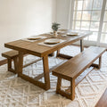 2800301000-197 : Dining Table Classic Rectangular Dining Room Table (72in / 1830mm), Pecan Wirebrush
