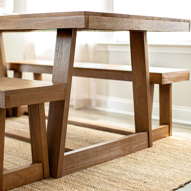 2800301000-197 : Dining Table Classic Rectangular Dining Room Table (72in / 1830mm), Pecan Wirebrush
