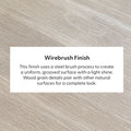 2800301000-199 : Dining Table Classic Rectangular Dining Room Table (72in / 1830mm), Seashell Wirebrush
