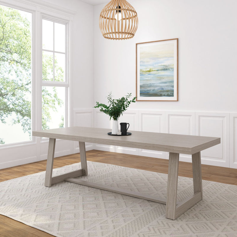 2800303000-199 : Dining Table Classic Rectangular Dining Room Table (94in / 2380mm), Seashell Wirebrush