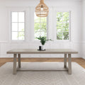 2800303000-199 : Dining Table Classic Rectangular Dining Room Table (94in / 2380mm), Seashell Wirebrush