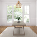 2800303000-199 : Dining Table Classic Rectangular Dining Room Table (94in / 2380mm), Seashell Wirebrush