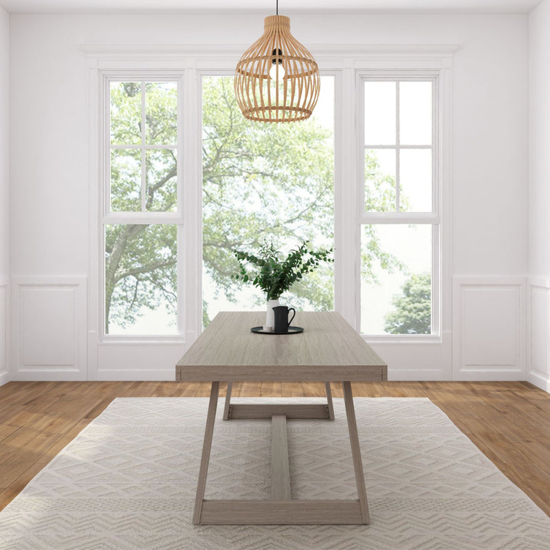 2800303000-199 : Dining Table Classic Rectangular Dining Room Table (94in / 2380mm), Seashell Wirebrush